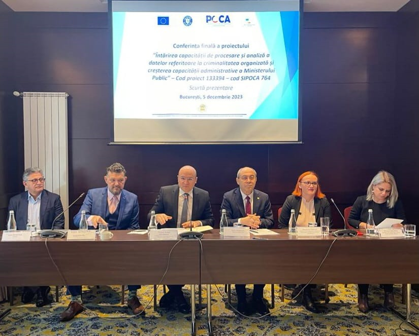 Conferința finală a proiectului „Întărirea capacității de procesare și analiză a datelor referitoare la criminalitatea organizată și creșterea capacității administrative a Ministerului Public”
